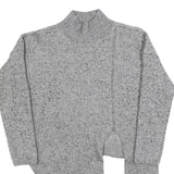 WHISTLES Womens Grey Wool Blend Plain Pullover Crew Neck Basic Knit M Asymmetric