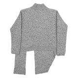 WHISTLES Womens Grey Wool Blend Plain Pullover Crew Neck Basic Knit M Asymmetric