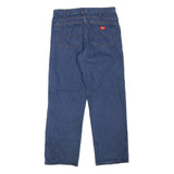 DICKIES Mens Blue Regular Fit Straight Leg Denim W32 L29 Zip Jeans Workwear