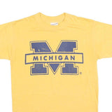 STREET WISE Womens Yellow Michigan Graphic T-Shirt L Short Sleeve Crew Neck
