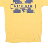 STREET WISE Womens Yellow Michigan Graphic T-Shirt L Short Sleeve Crew Neck