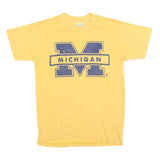 STREET WISE Womens Yellow Michigan Graphic T-Shirt L Short Sleeve Crew Neck