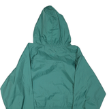 WOOLRICH Mens Green Polyester Blend Windbreaker XL Jacket Zip Hooded Plain