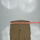 Carhartt Double Knee Carpenter Trousers - 33W 29L Khaki Cotton