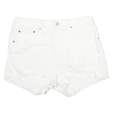 LEVI'S Womens White Casual Cut-Off Denim Shorts M W29 Summer Fashion
