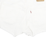 LEVI'S Womens White Casual Cut-Off Denim Shorts M W29 Summer Fashion