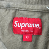 Vintage Supreme Long Sleeve T-Shirt - Small Khaki Cotton