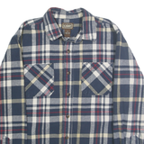CE SCHMIDT Mens Blue Beige Red Check Shirt M Cotton Long Sleeve Casual Workwear