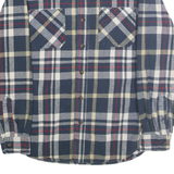 CE SCHMIDT Mens Blue Beige Red Check Shirt M Cotton Long Sleeve Casual Workwear