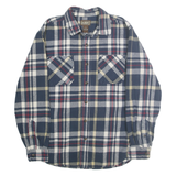 CE SCHMIDT Mens Blue Beige Red Check Shirt M Cotton Long Sleeve Casual Workwear