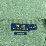 Polo By Ralph Lauren Sweater - Large Green Cotton