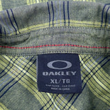 Oakley Checked Flannel Shirt - XL Green Cotton