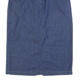 CLASSIC ELEMENTS Womens Blue Denim Midi Cotton Blend Straight Skirt M Casual