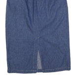 CLASSIC ELEMENTS Womens Blue Denim Midi Cotton Blend Straight Skirt M Casual