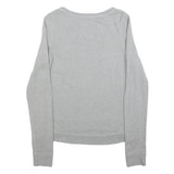 HOLLISTER Womens Grey Pullover Sweatshirt M Beaded Detail Cotton Blend
