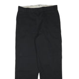 DICKIES Mens Black Regular Fit Straight Leg Trousers W34 L31 Workwear Zip