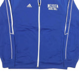 ADIDAS Mens Blue Zip Track Jacket M Polyester Blend Sport Basketball Casual