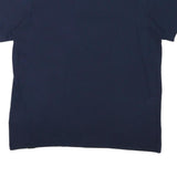 ADIDAS Mens Blue Logo T-Shirt L Short Sleeve Crew Neck Cotton Blend