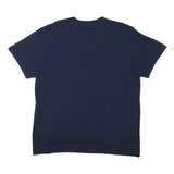 ADIDAS Mens Blue Logo T-Shirt L Short Sleeve Crew Neck Cotton Blend