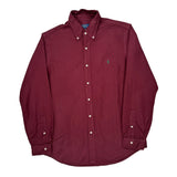 Polo By Ralph Lauren Shirt - Large Burgundy Cotton