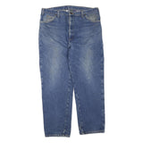 DICKIES Mens Blue Regular Fit Straight Denim Jeans W38 L30 Classic Zip Closure