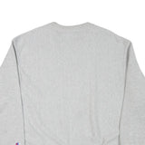 CHAMPION Mens Grey Crew Neck XL Logo Print Cotton Blend Sweatshirt Pullover