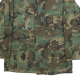 Selma Apparel Corp Mens Green Camouflage Cotton Button Jacket M Ripstop Military