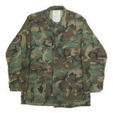 Selma Apparel Corp Mens Green Camouflage Cotton Button Jacket M Ripstop Military