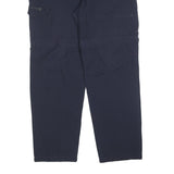 TREVOLUTION Mens Regular Navy Blue Polyester Blend Zip Trousers W34 L32 Casual