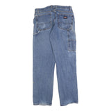 DICKIES Mens Blue Regular Fit Straight Denim Jeans W34 L34 Workwear Zip Closure
