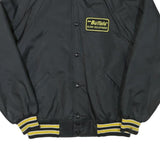 SABLE Mens Black & Yellow Buffalo Farm Equipment Button Jacket L Polyester Blend