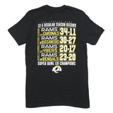 GILDAN Mens Black Los Angeles Rams Super Bowl LVI Champions Graphic T-Shirt M