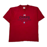 Chaps Ralph Lauren Spellout T-Shirt - Large Red Cotton