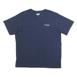 COLUMBIA Mens Blue PFG Graphic T-Shirt L Short Sleeve Crew Neck Performance