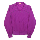NIKE Womens Purple Jacket M Polyester Zip Plain Sportswear Casual Activewear