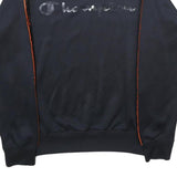 CHAMPION Mens Black & Orange Logo Crew Neck S Sweatshirt Polyester Blend Casual