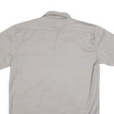 DICKIES Mens Grey Workwear Shirt Short Sleeve M Cotton Button Pockets