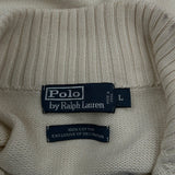 Polo By Ralph Lauren 1/4 Zip - Large Cream Cotton