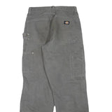 DICKIES Mens Jeans Grey Regular Straight Denim W26 L29 Workwear Utility Zip
