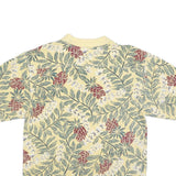TOMMY BAHAMA Mens Yellow & Green Floral Short Sleeve Polo Shirt M Cotton Blend