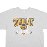 GILDAN Mens Grey & Yellow Gorillas Football T-Shirt XL Short Sleeve Crew Neck