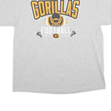 GILDAN Mens Grey & Yellow Gorillas Football T-Shirt XL Short Sleeve Crew Neck