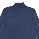 NIKE Mens Blue Polyester Blend Track Jacket L Zip Plain Sportswear Activewear