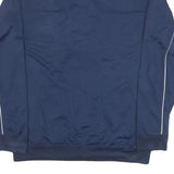 NIKE Mens Blue Polyester Blend Track Jacket L Zip Plain Sportswear Activewear
