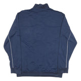 NIKE Mens Blue Polyester Blend Track Jacket L Zip Plain Sportswear Activewear