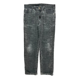 True Religion Contrast Stitch Jeans - 35W 30L Grey Cotton