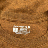 Carhartt T-Shirt - Large Brown Cotton
