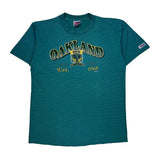Oakland Trench Single Stitch T-Shirt - XL Green Cotton