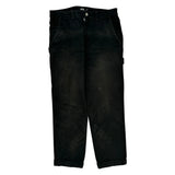 Stussy Double Knee Carpenter Trousers - 30W 28L Black Cotton