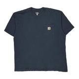 Carhartt T-Shirt - XL Navy Cotton